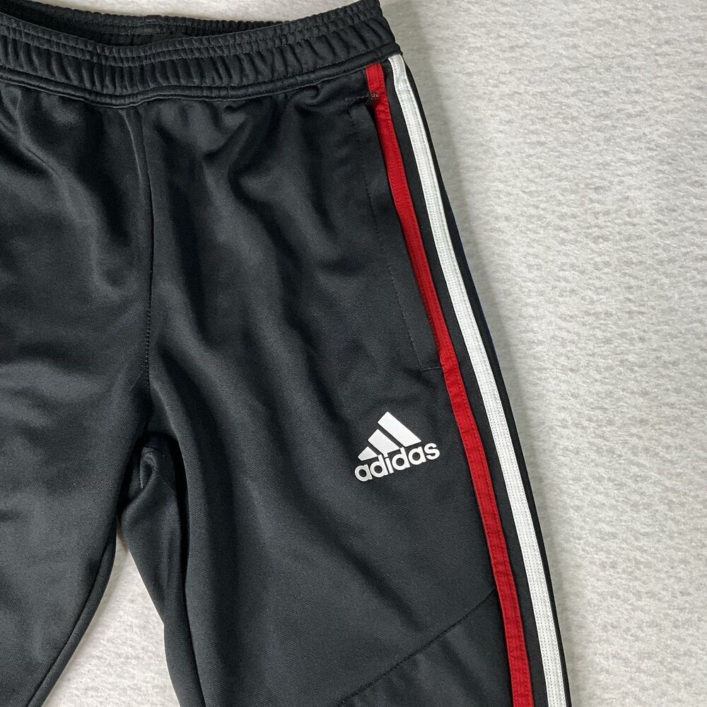 Adidas Track Pants Tiro Joggers Black Men XS Climate Stripes Logo Workout - Picture 2 of 5